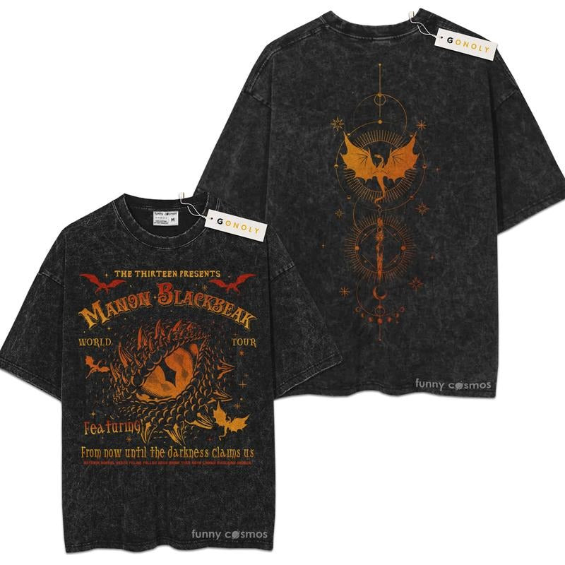 [ Mineral Wash ] Manon Blackbeak Throne Of Glass, From Now Until The Darkness Claims Us For Fans Lover Book, Bookish,...