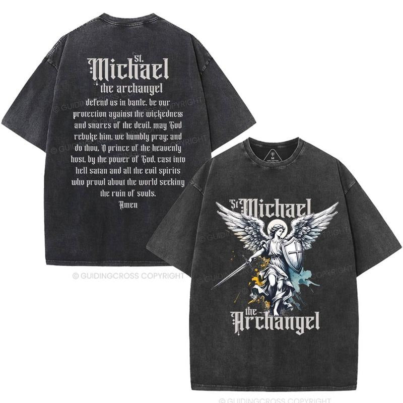 [ Mineral Wash ] Michael Christian Washed TShirt Jesus Graphic Washed Style Shirt Hoodie Sweatshirt | PrintMintTees.com
