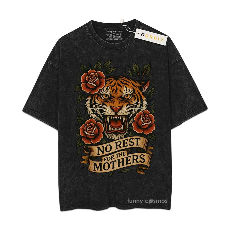 [ Mineral Wash ] No Reset For The Mothers Gifts For Mom, Mom Life, Mother Day Graphic Washed Style TShirt Hoodie Sweatshirt