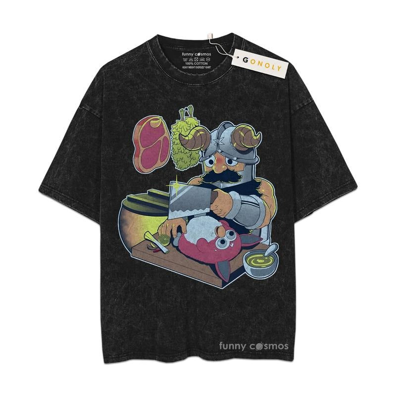 [ Mineral Wash ] Tastes Like Chicken Shirt, Funny Graphic Washed Style Shirt Hoodie Sweatshirt | PrintMintTees.com