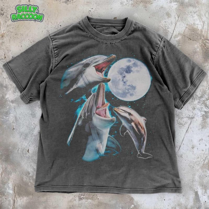 [ Mineral Wash ] Three Football Team Vintage Style TShirt , Y2K Aesthetic Moon Washed, Grunge Ocean Graphic Tee , Funny...