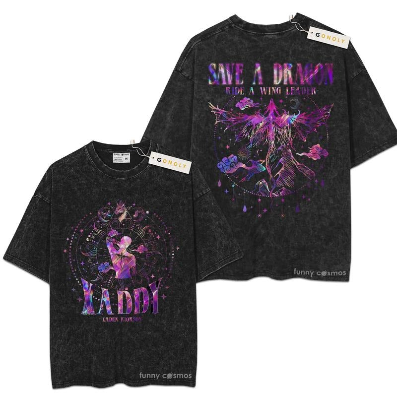 [ Mineral Wash ] Xaden Riorson Xaden Fourth Wing Fan Book, Bookish Graphic Washed Style Shirt Hoodie Sweatshirt