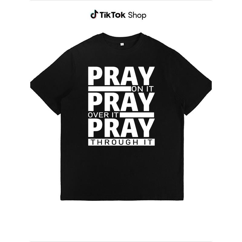 "Minimalist Women's T - Shirt Expressing Devotion, Featuring a Powerful Prayer