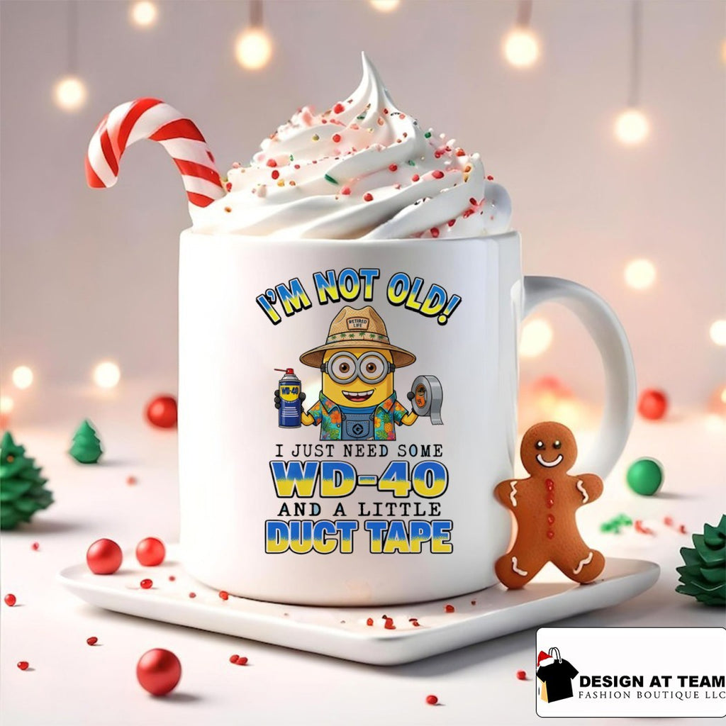 Minion I’m not old retired life wd-40 I just need some wd-40 and a little duct tape shirt