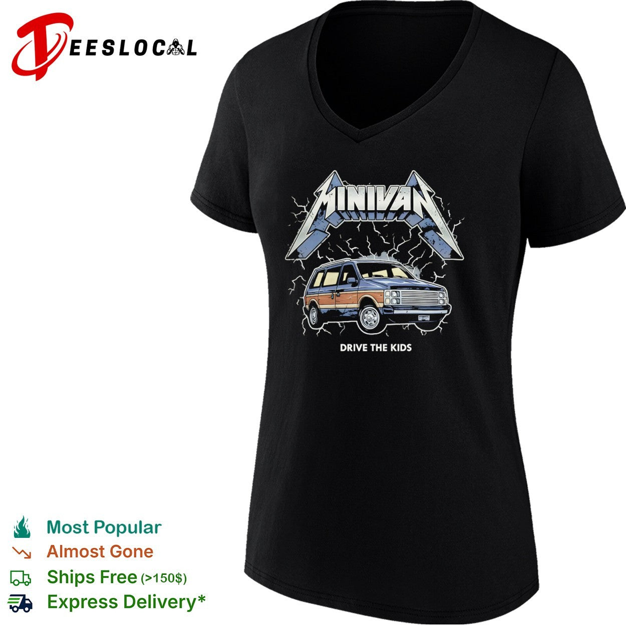 Minivan Drive the Kids Metallica Parody Heavy Metal Theme shirt