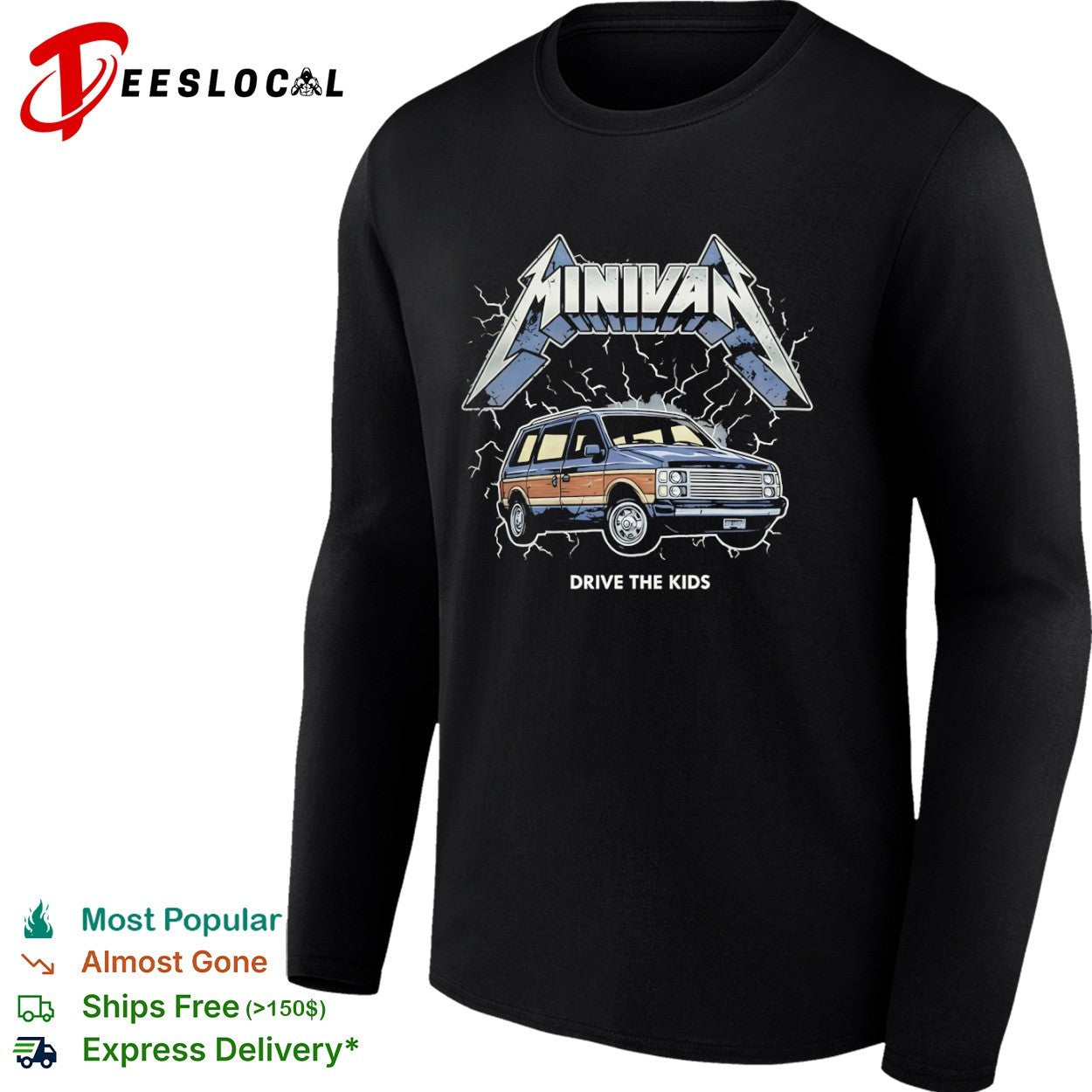 Minivan Drive the Kids Metallica Parody Heavy Metal Theme shirt