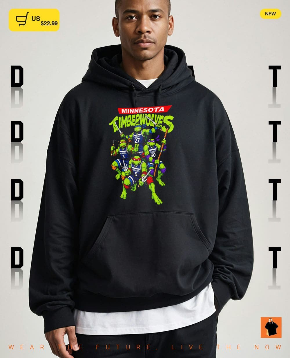 Minnesota Ninja Wolves Ninja Turtles x Minnesota Timberwolves Basketball poster shirt
