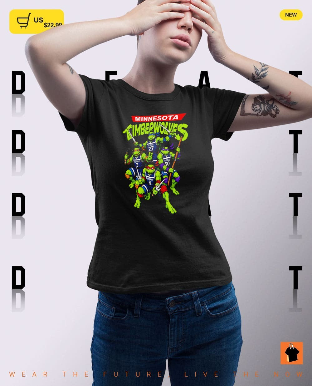 Minnesota Ninja Wolves Ninja Turtles x Minnesota Timberwolves Basketball poster shirt