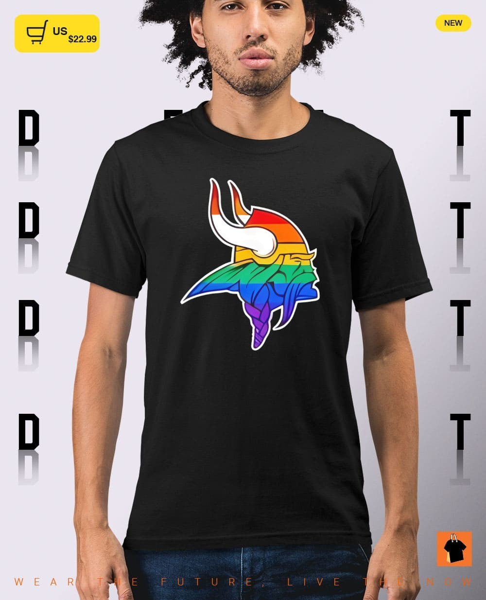 Minnesota Vikings pride logo colored helmet symbol team football fan apparel shirt