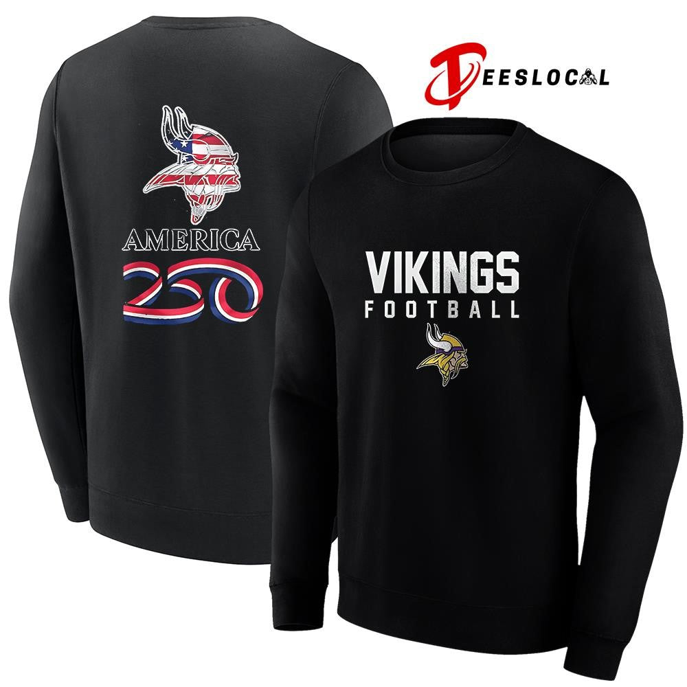 Minnesota Vikings x 250 years of America camo shirt