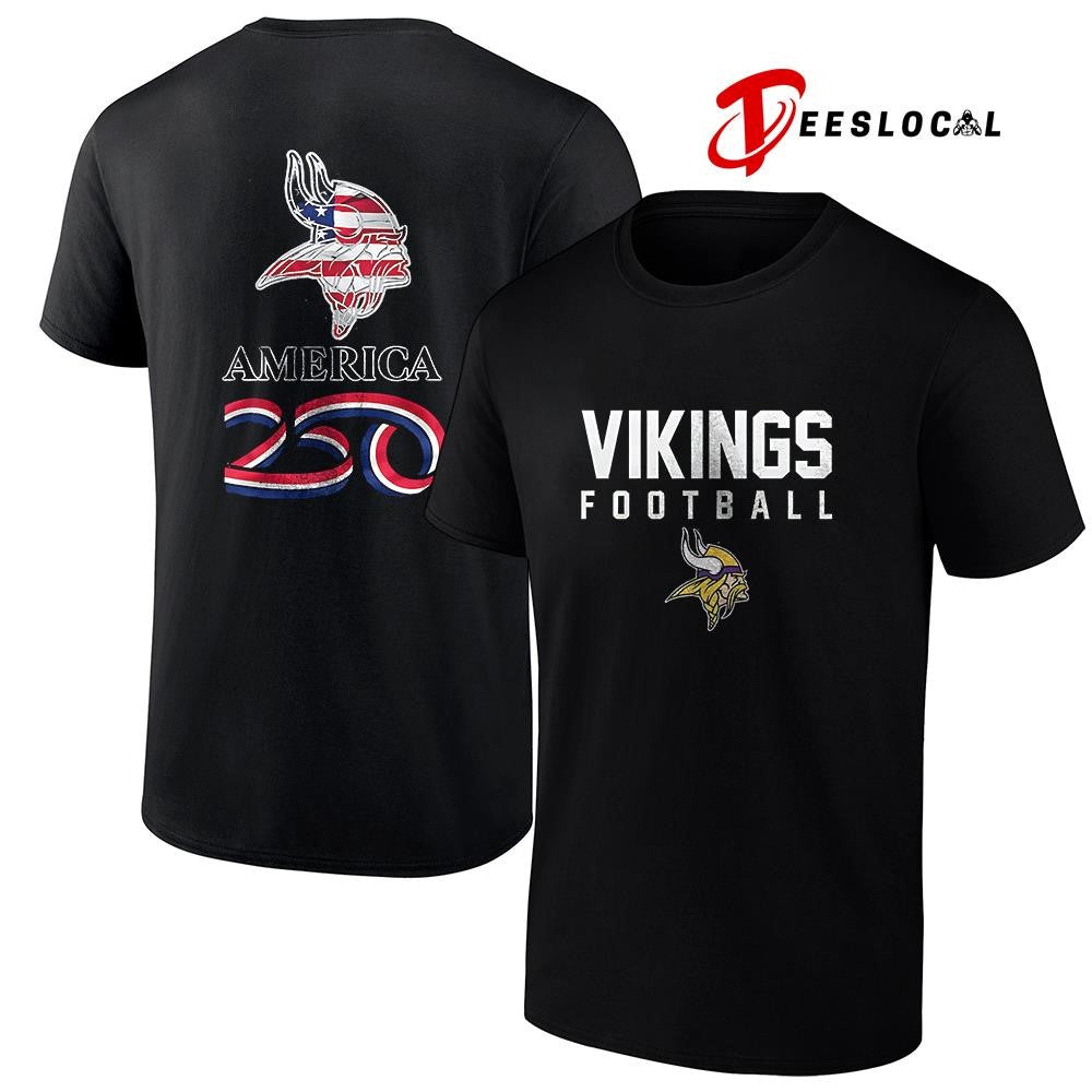 Minnesota Vikings x 250 years of America camo shirt