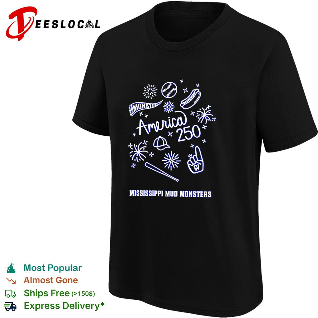 Mississippi Mud Monsters baseball icons America 250 shirt