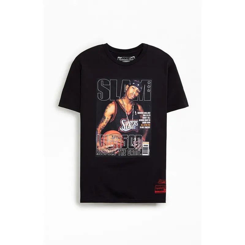 Mitchell & Ness Men's Allen Iverson Slam Mag T-Shirt - Multicolor Hoodie Sweatshirt | PrintMintTees.com