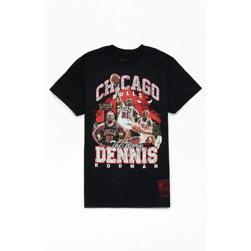 Mitchell & Ness Men's Chicago Bulls Dennis Rodman T-Shirt - Multicolor Hoodie Sweatshirt | PrintMintTees.com