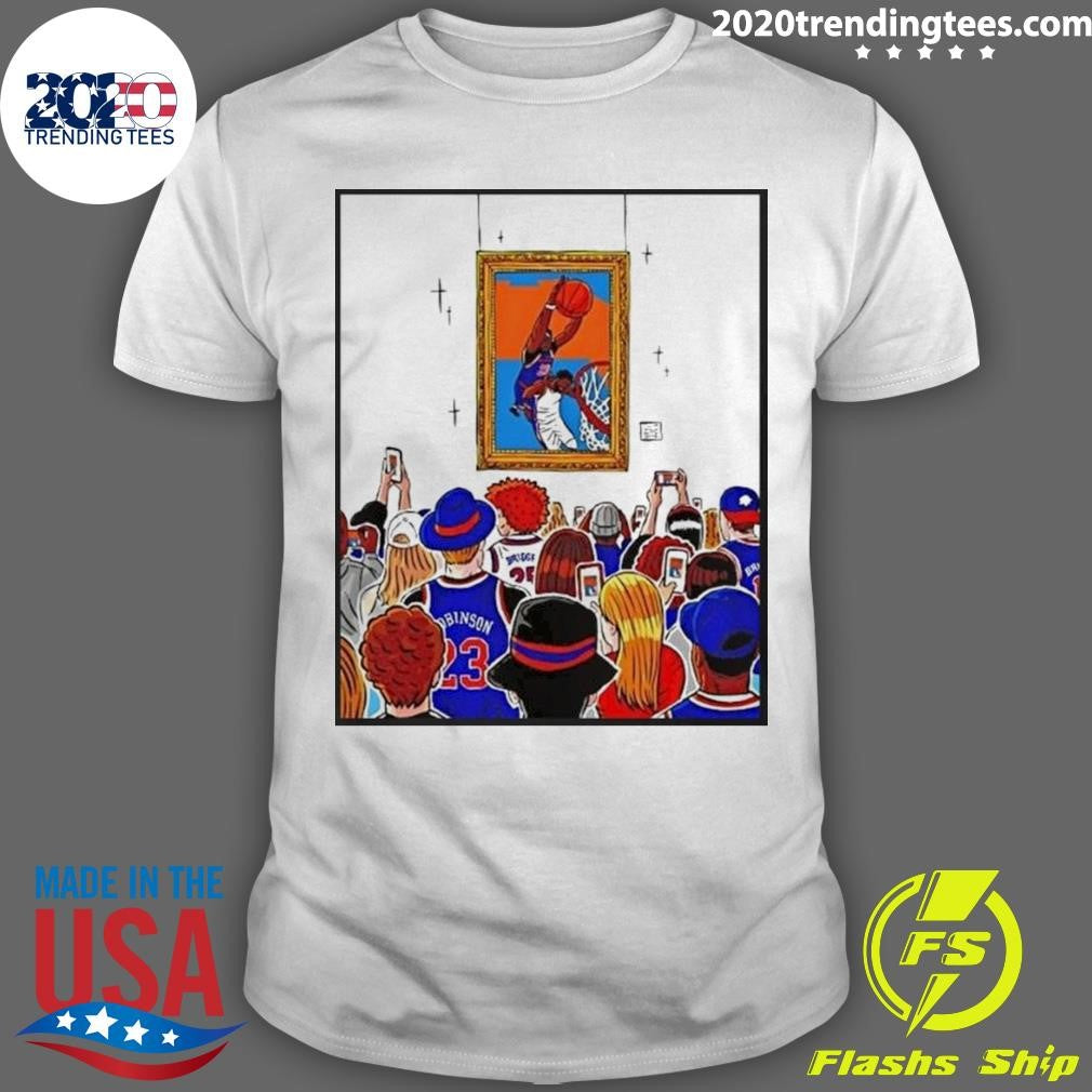 Mitchell Robinson New York Knicks Dunks Over Joel Embiid Shirt