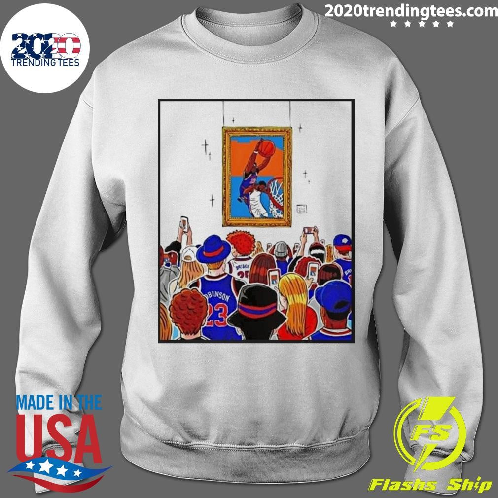 Mitchell Robinson New York Knicks Dunks Over Joel Embiid Shirt