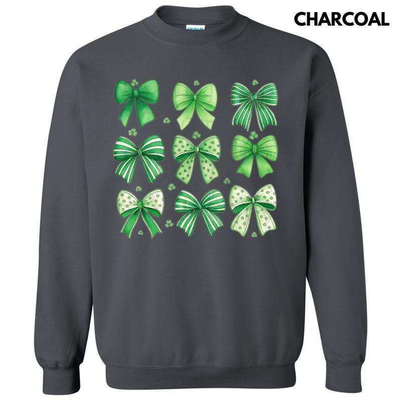 Mixed Shamrock Bows Sweatshirt Shirt Hoodie | PrintMintTees.com