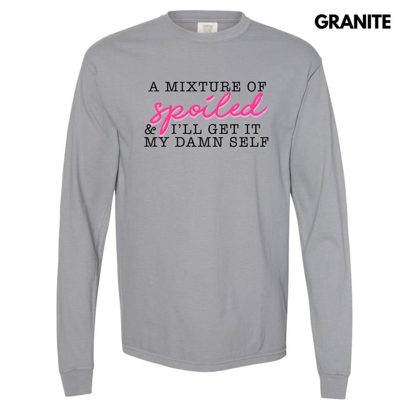 Mixture of Spoiled Long Sleeve Comfort Colors T-Shirt 'NLB' Hoodie Sweatshirt | PrintMintTees.com