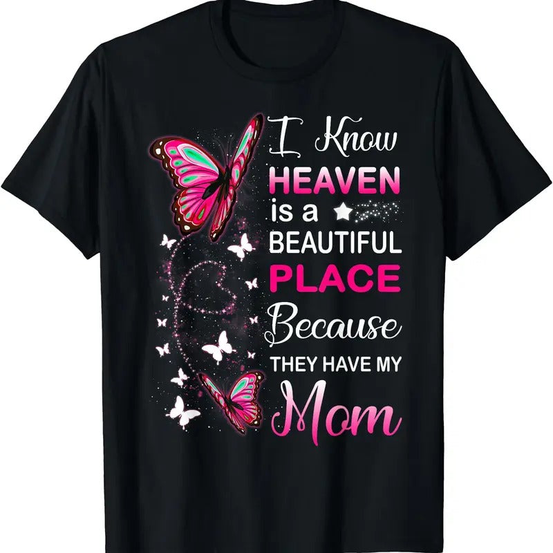 Mom Is My Guardian Angel In Heaven Memorial Day Men Women T-Shirt Hoodie, Sweatshirt | PrintMintTees.com
