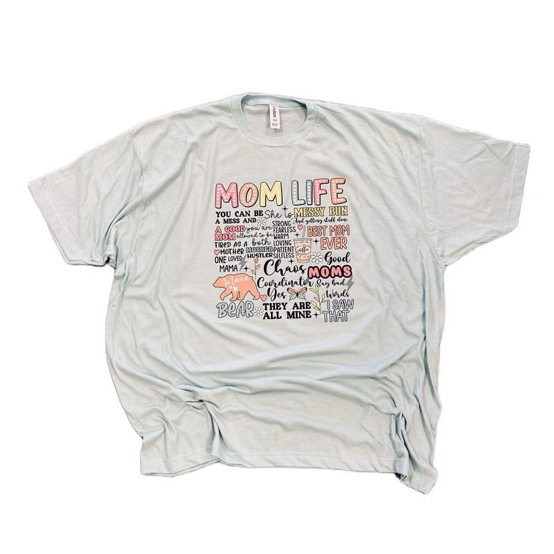 Mom Life Colorful Lightweight Plus Size Options Cotton Top Womenswear T-Shirts, Hoodie, Sweatshirt