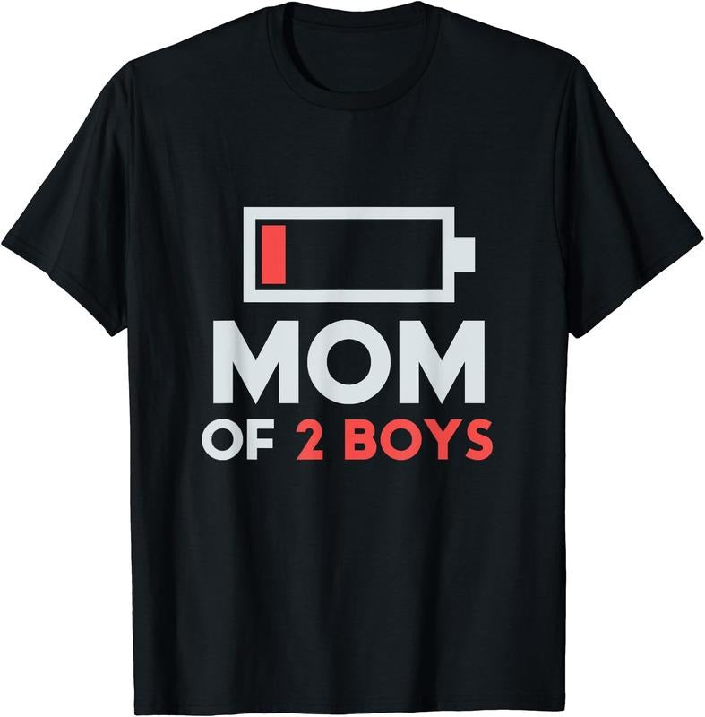 Mom of 2 Boys T-Shirt Hoodie, Sweatshirt | PrintMintTees.com