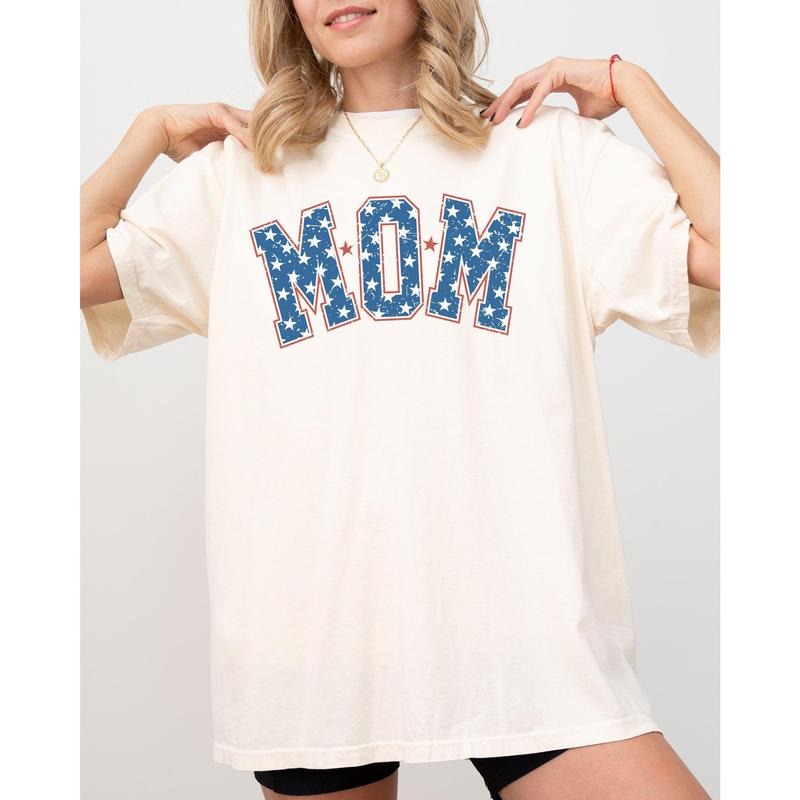 Mom USA America Patriotic Independence Day Fourth July 4th July Comfort Color T-Shirts, Hoodie, Sweatshirt