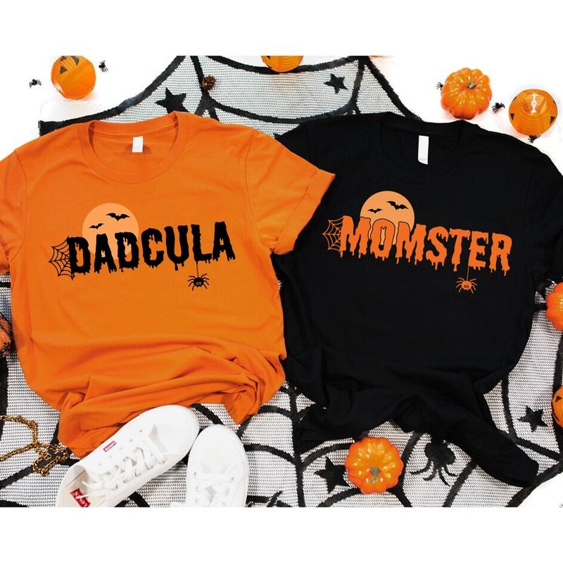 Momster Dadcula Matching Halloween Couple Halloween Shirt Momster Dadcula Family Halloween Mom Dad Shirt T-Shirts, Hoodie, Sweatshirt