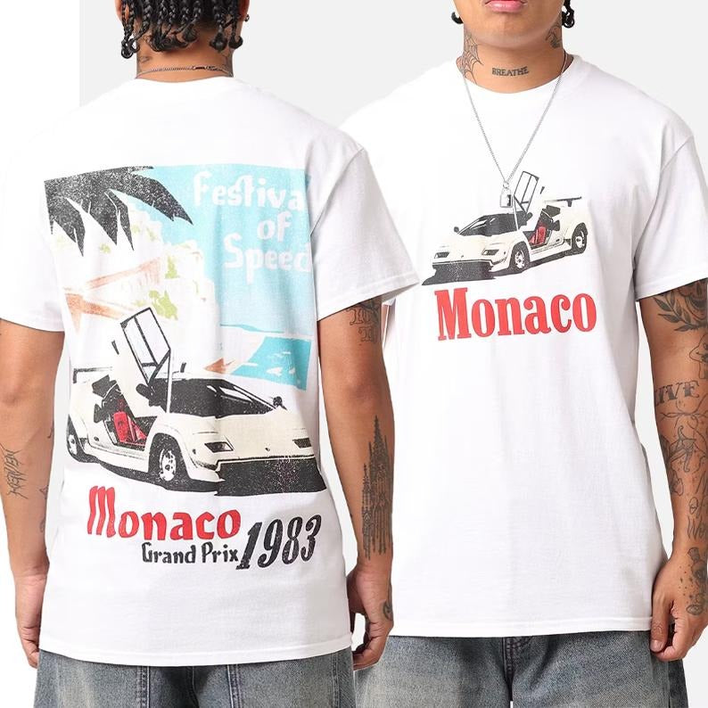 Monaco 1983 Vintage Vintage Fans Menswear Streetwear T-Shirts, Hoodie, Sweatshirt