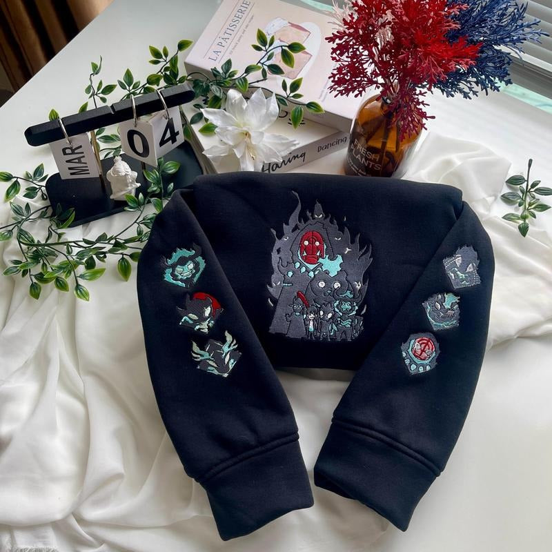 Monarch of Shadows Embroidered Anime Sweatshirt, Double Dungeon Shirt, Gifts for Anime Lovers Hoodie | PrintMintTees.com