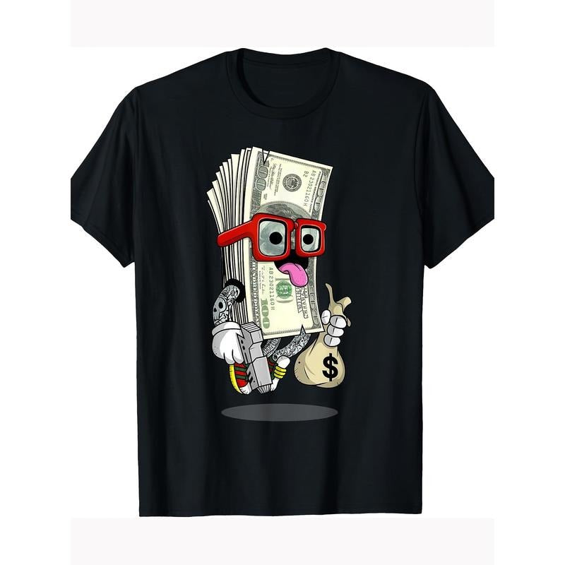 Money Hip Hop Graphic Urban Graffiti Art 220g 100% Cotton T-Shirt made in usa Hoodie Sweatshirt | PrintMintTees.com