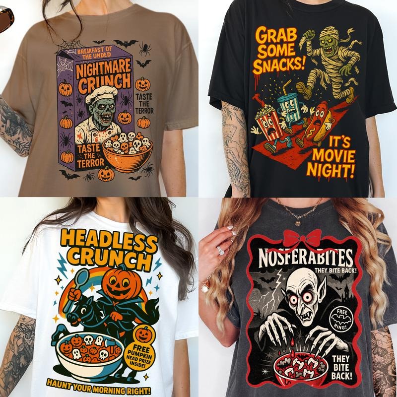 Monster Cereal Comfortable Halloween Dyed Soft Cotton Relaxed Fit Durable All Seasons T-Shirts, Hoodie, Sweatshirt