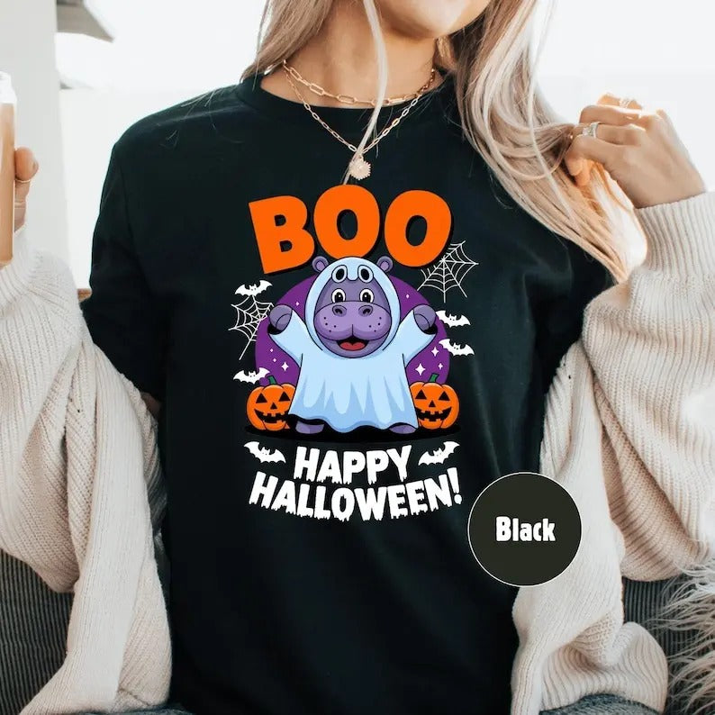 Moo Deng Halloween Shirt Cute Baby Hippo Shirt Hippo Moo Deng Shirt Hippo Lover Shirt T-Shirts, Hoodie, Sweatshirt