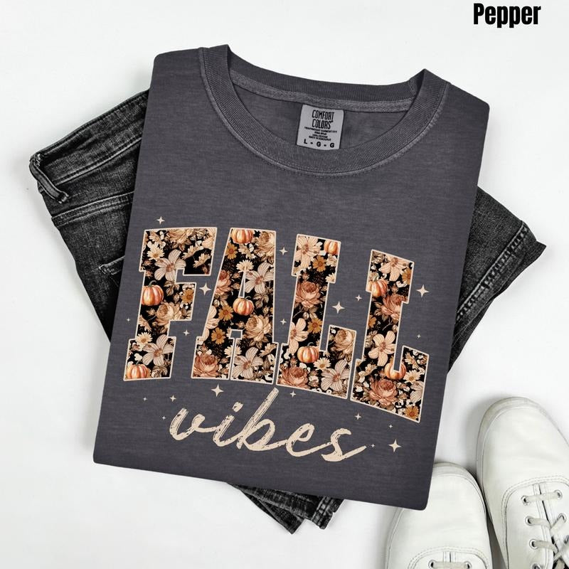 Moody Fall Vibes Comfort Colors T-Shirt 'NLB' Hoodie, Sweatshirt | PrintMintTees.com