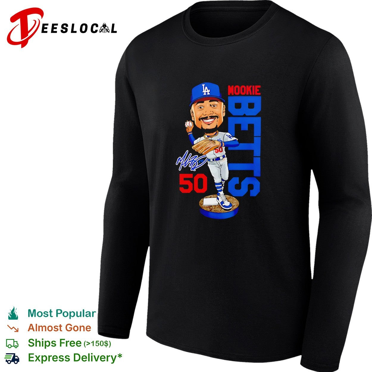 Mookie Betts Los Angeles Dodgers MLB Bobblehead Signature shirt