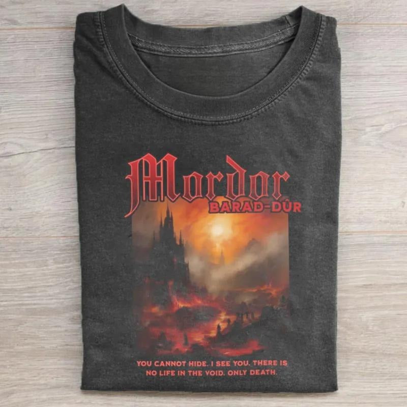Mordor Barad Dur Dark Tower Shirt Lord Rings Movie Shirt Casual Shirt Hoodie Sweatshirt