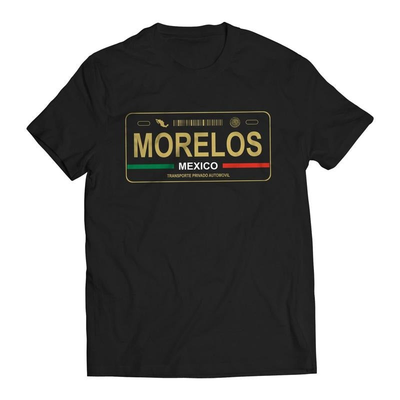 Morelos Mexico License Plate T-Shirt - Playera Mexicana con Placa de Carro Hoodie Sweatshirt | PrintMintTees.com