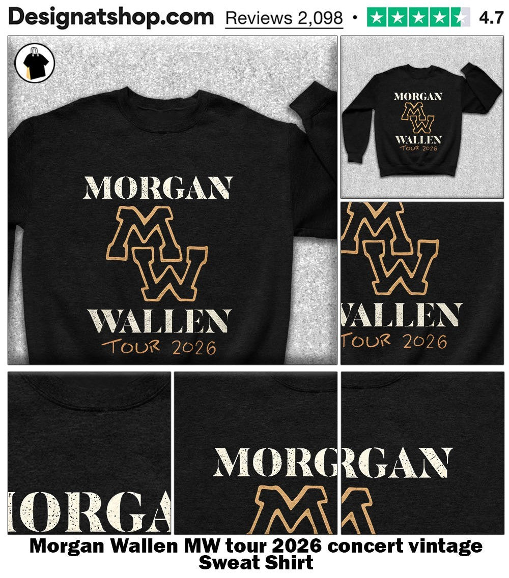 Morgan Wallen MW tour 2026 concert vintage shirt