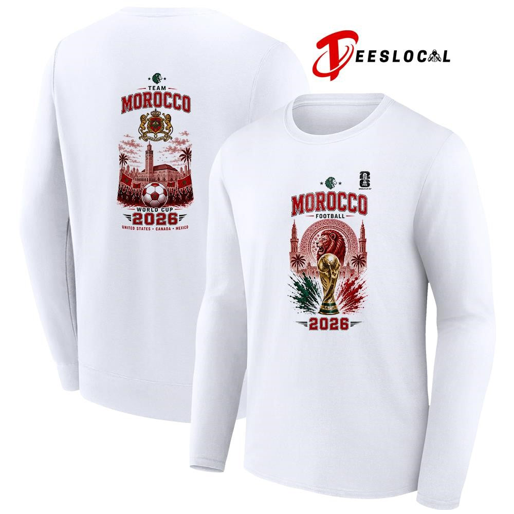 Morocco World Cup trophy graphic shirt