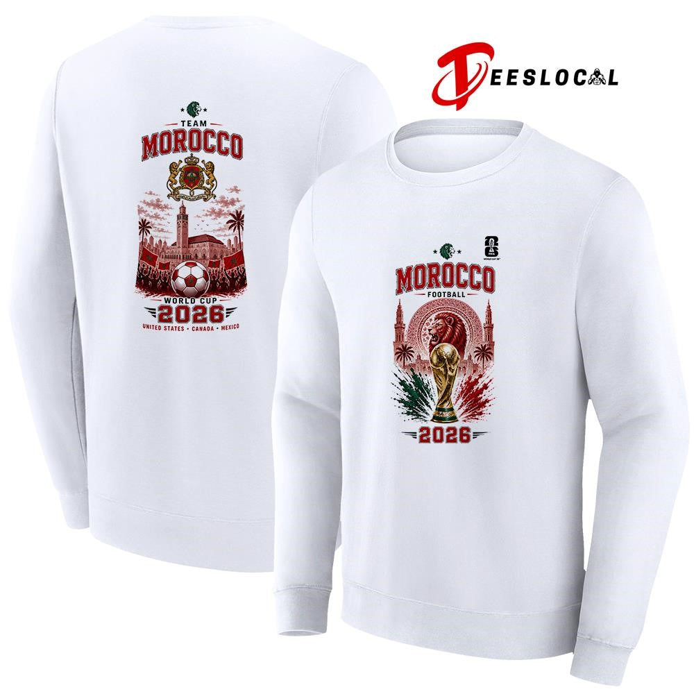Morocco World Cup trophy graphic shirt