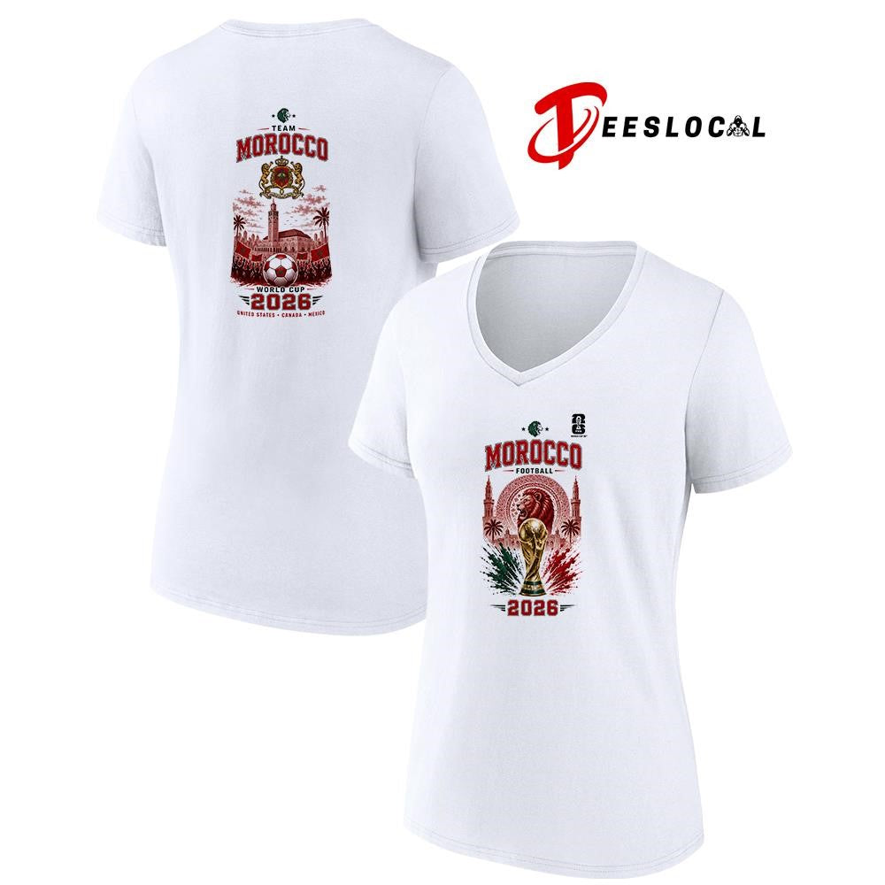 Morocco World Cup trophy graphic shirt