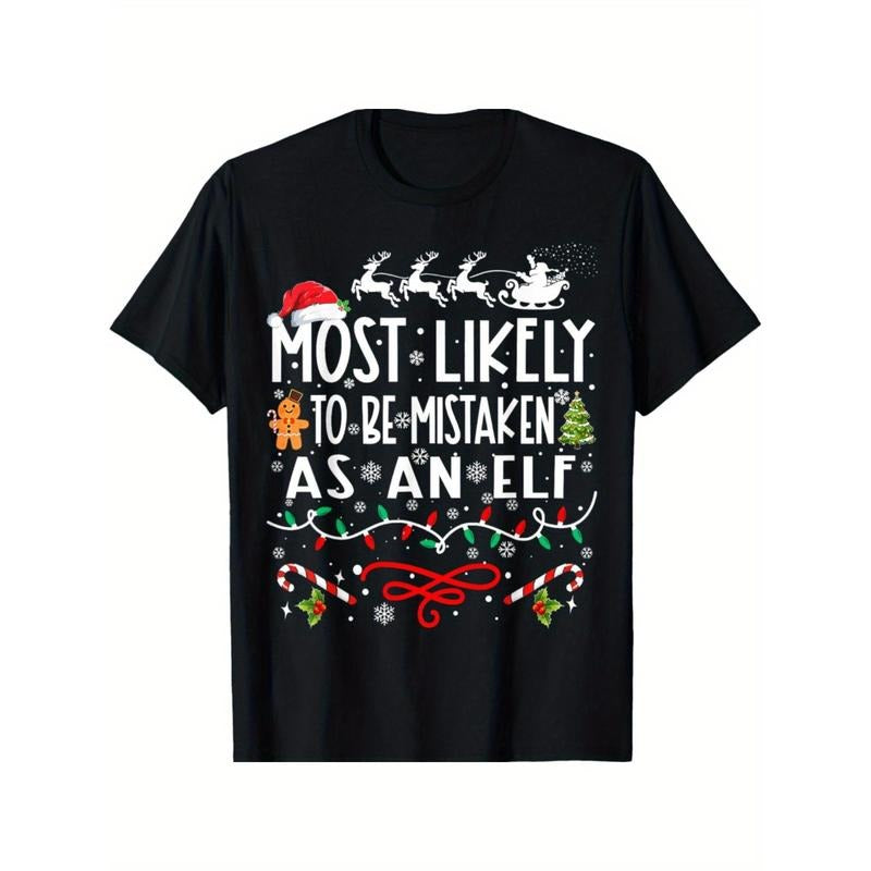 Most Likely To Be Mistaken As An Elf Family Christmas T-Shirt made in usa Hoodie Sweatshirt | PrintMintTees.com