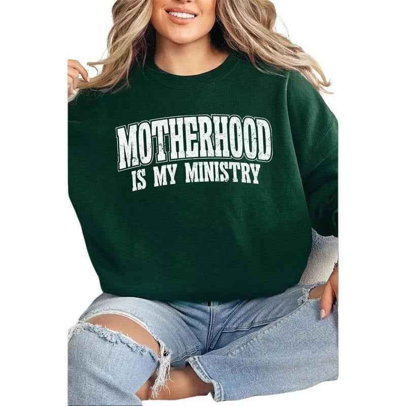 Motherhood Is My Ministry Unisex NuBlend Crew Sweatshirt Shirt Hoodie | PrintMintTees.com
