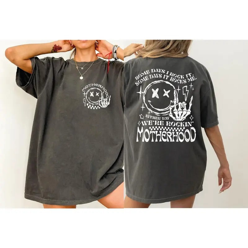 Motherhood Some Day Rock It Some Day It Rocks Me Shirtmama Shirt Rocker Mom Gifts Mothers Day Gift Rocker Mama  Ls882...