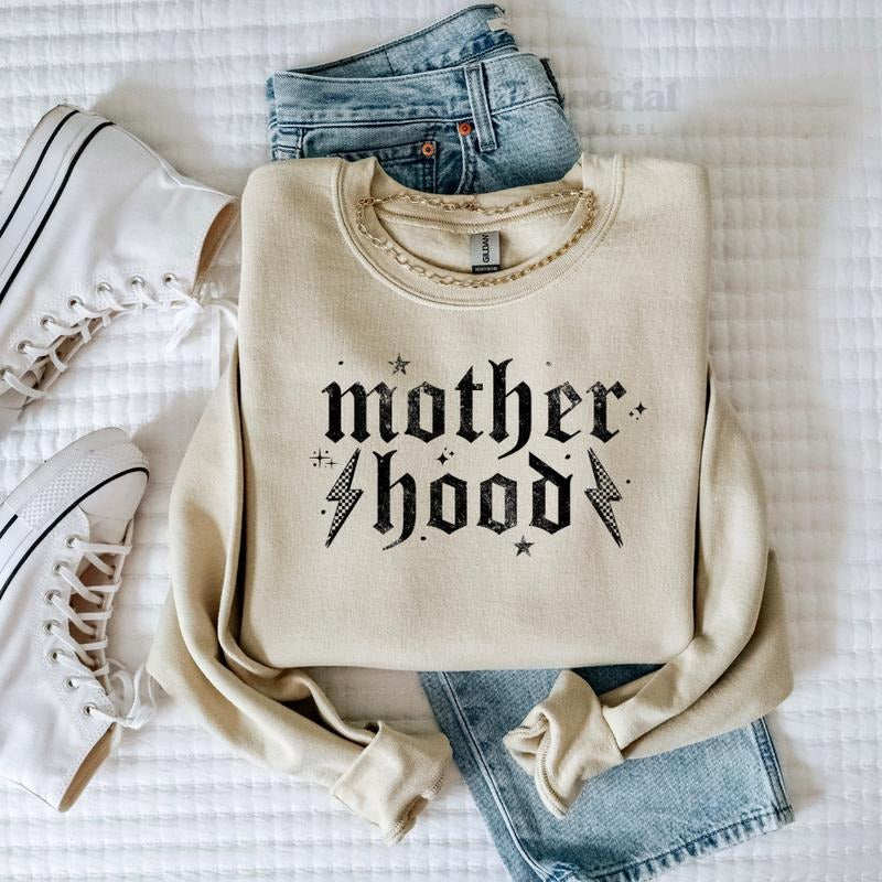 Motherhood Sweatshirt, Mom Life Sweatshirt, Funny Mom Pullover, Cute Motherhood Sweatshirt, Trendy Mom Apparel,...