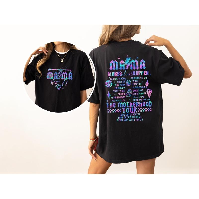 Motherhood Tour, Mama Concert Tee, Mother's Day, Lightening Bolt, Some Days I Rock It, Tshirt, Women's Comfort Color Tee,...