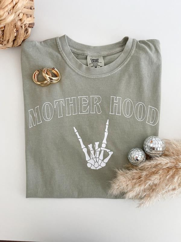 Motherhood graphic tee, mama shirt, mom life, rock n roll T shirt, motherhood shirt Hoodie Sweatshirt | PrintMintTees.com