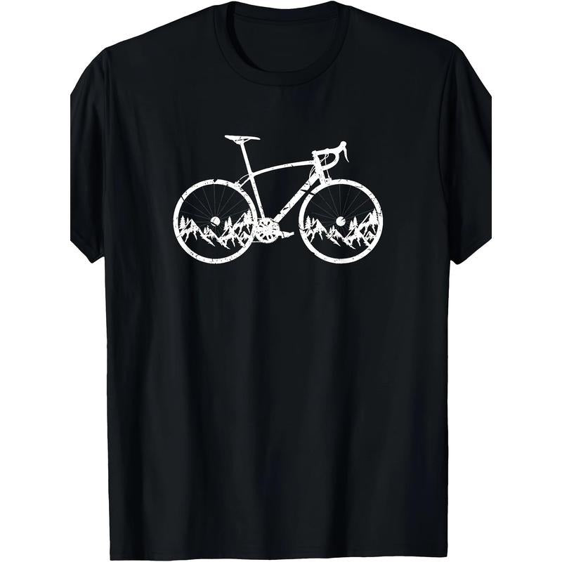 Mountain Bike T-shirt Short Sleeve, Crew Neck T-shirt Made in USA Hoodie Sweatshirt | PrintMintTees.com
