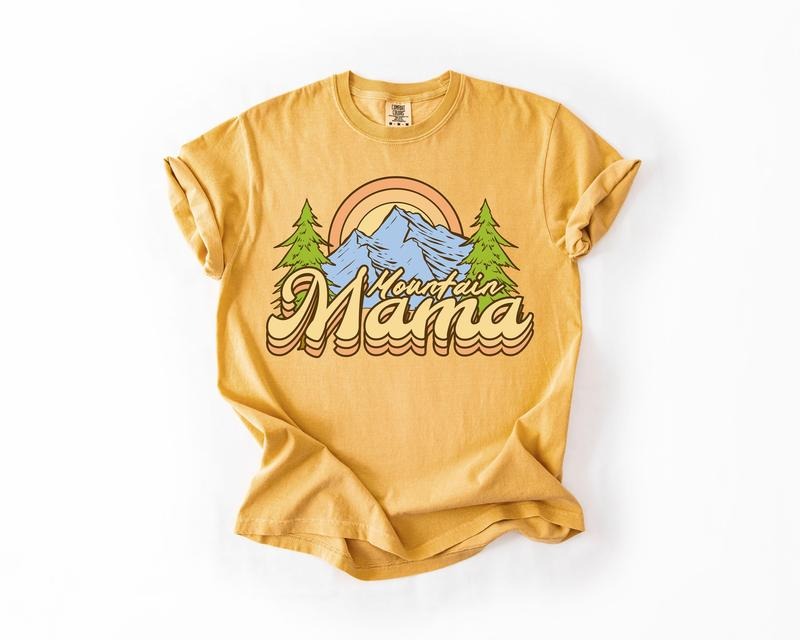 Mountain Mama, Adventure, Boat, Lake Life, Camping, Outdoor, Nature, Travel, Comfort Colors T-Shirt, Women's Comfort...