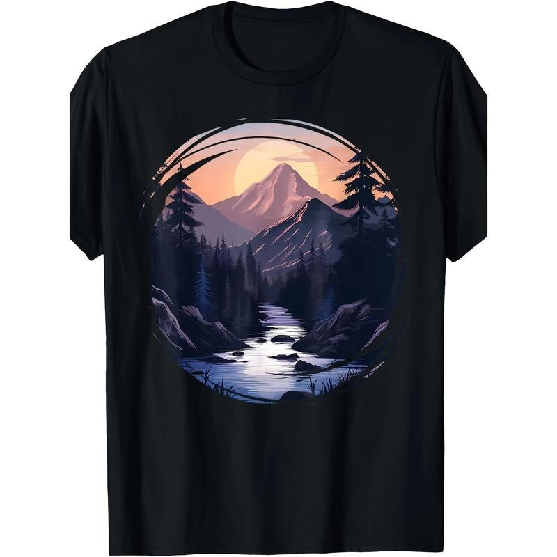 Mountaineering Outdoor Nature Forest Men's graphic T-shirt Made in USA Hoodie Sweatshirt | PrintMintTees.com