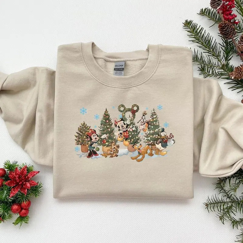 Mouse Christmas Tree Sweater Tshirt, Mouse And Friends Christmas Shirt, Mouse Christmas Shirt, Mouse Matching Christmas...